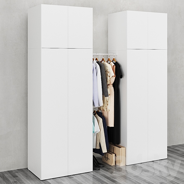 IKEA Combination Wardrobe OPHUS 3ds Max - thumbnail 3