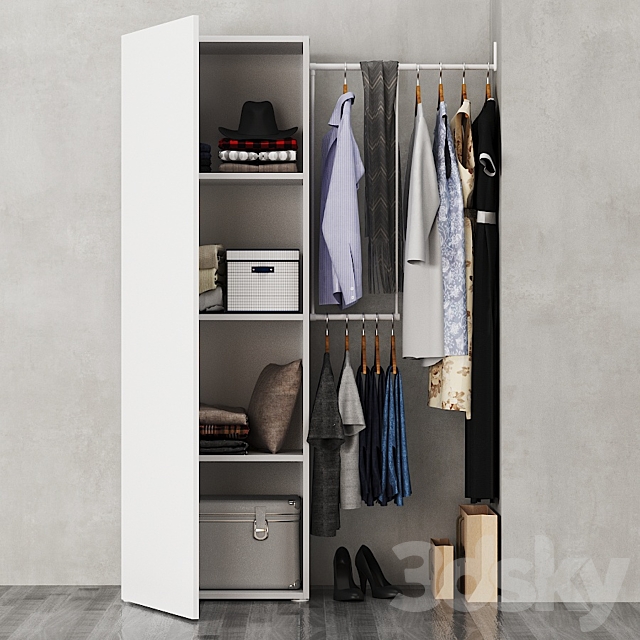 Ikea Combination Wardrobe Ophus 3DS Max Model - thumbnail 2