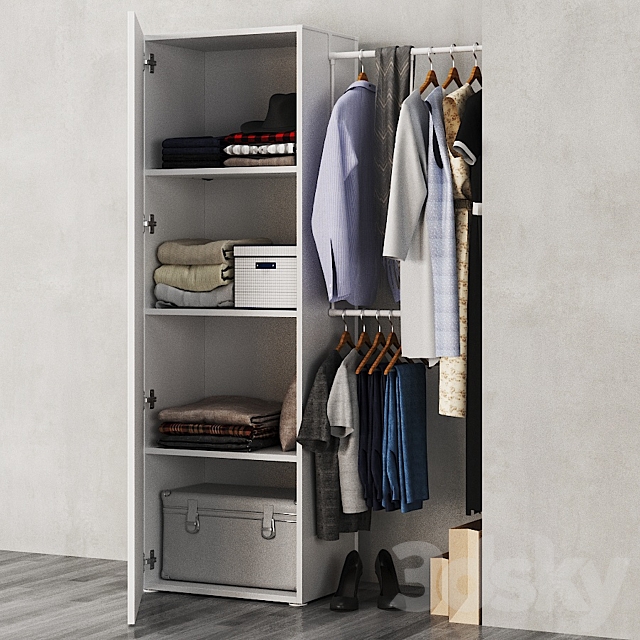 Ikea Combination Wardrobe Ophus 3DS Max Model - thumbnail 4