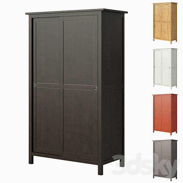 IKEA HEMNES Wardrobe with 2 sliding doors 3ds Max - thumbnail 1