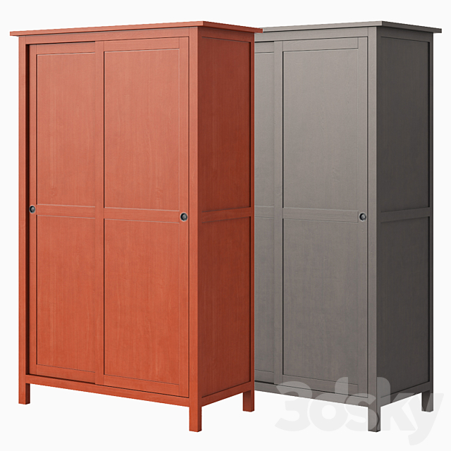 IKEA HEMNES Wardrobe with 2 sliding doors 3ds Max - thumbnail 3