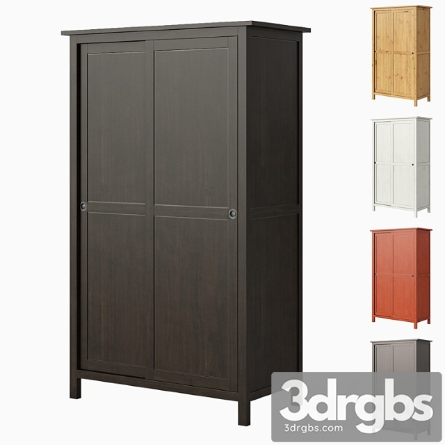 Ikea hemnes wardrobe with 2 sliding doors - thumbnail 1