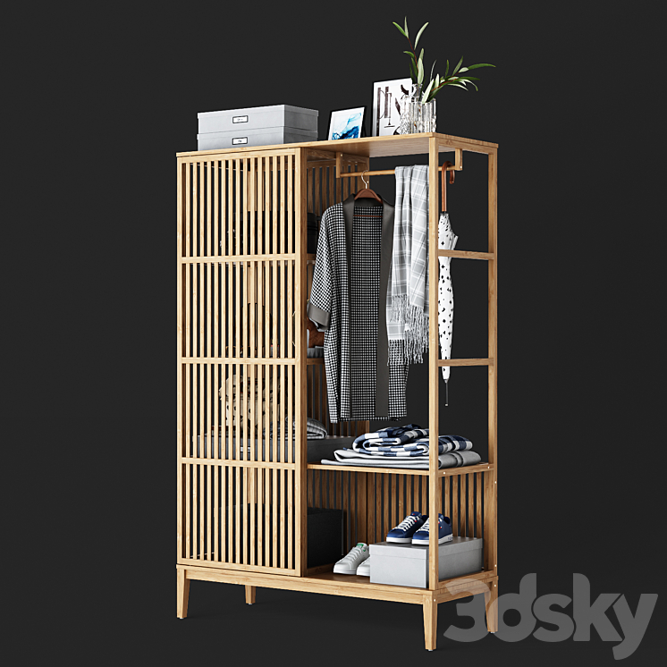 IKEA Nordkisa Wardrobe 3DS Max - thumbnail 2