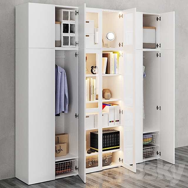 Ikea | Ophus Combined Storage Cabinet 3DS Max Model - thumbnail 3