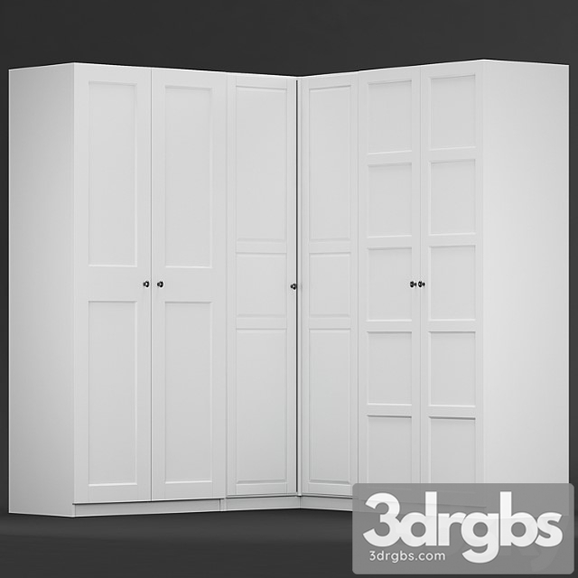 Ikea Pax Corner Wardrope A 1 3dsmax Download - thumbnail 1