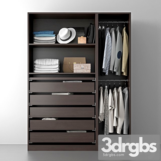 Ikea pax wardrobe 3dsmax Download - thumbnail 1