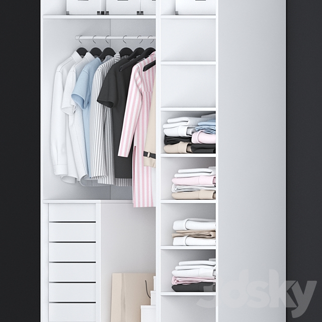 IKEA PAX wardrobe | wardrobe IKEA PAX 3ds Max - thumbnail 2