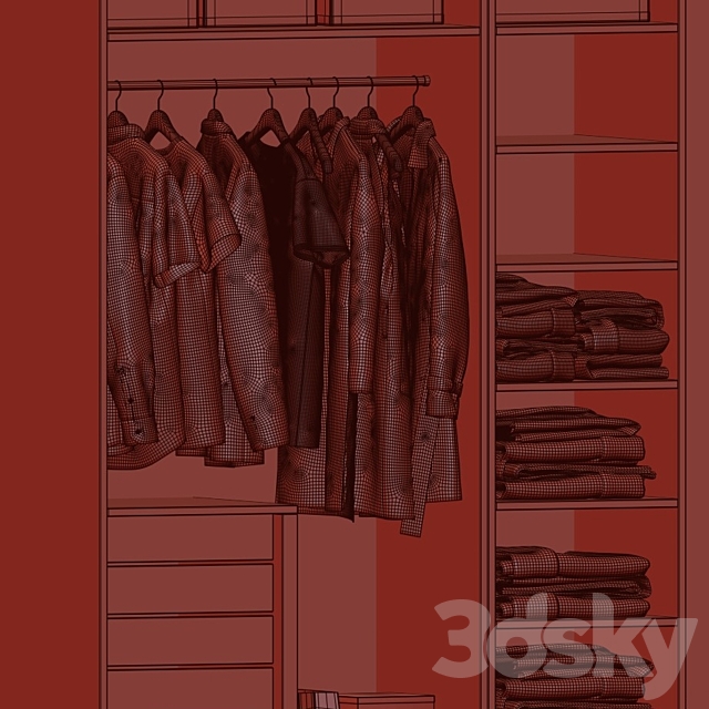 IKEA PAX wardrobe | wardrobe IKEA PAX 3ds Max - thumbnail 3