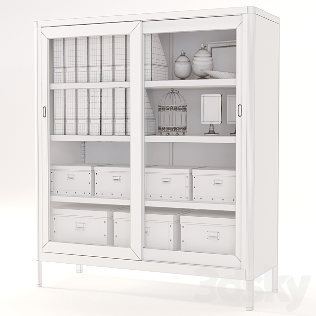 Ikea wardrobe IDOSEN 3DS Max Model - thumbnail 2