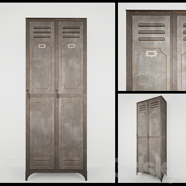 Industrial Vintage Gym Locker 3DSMax File - thumbnail 1