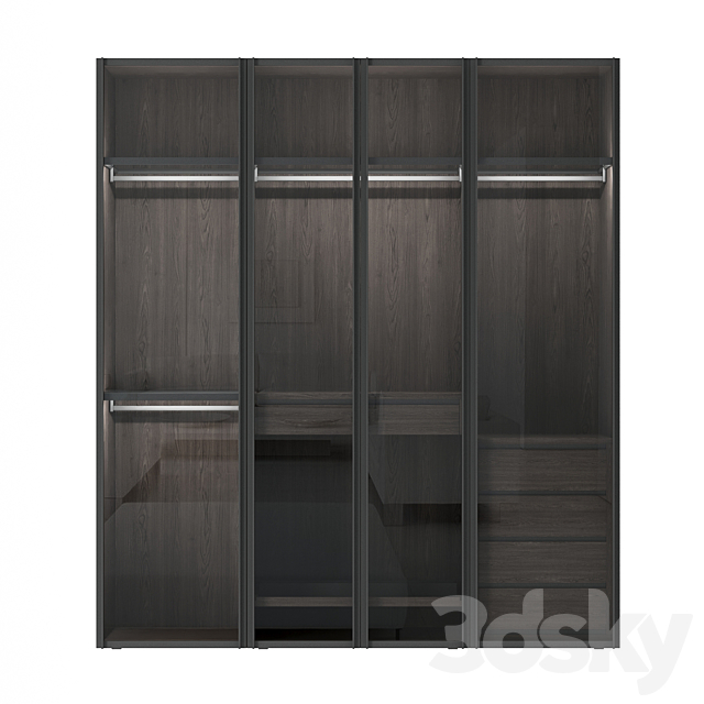 Italian glass wardrobe Scrigno by Sangiacomo 3DSMax File - thumbnail 3