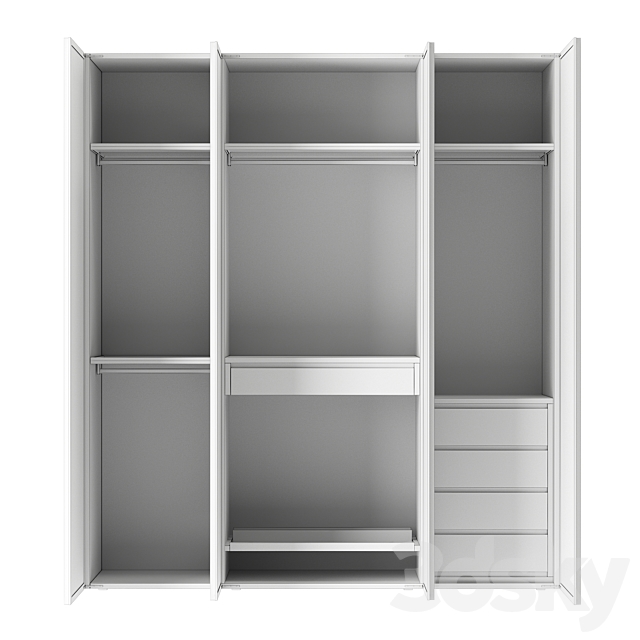 Italian glass wardrobe Scrigno by Sangiacomo 3DSMax File - thumbnail 6