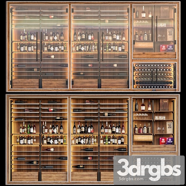 Jc wine cabinet 5 3dsmax Download - thumbnail 1