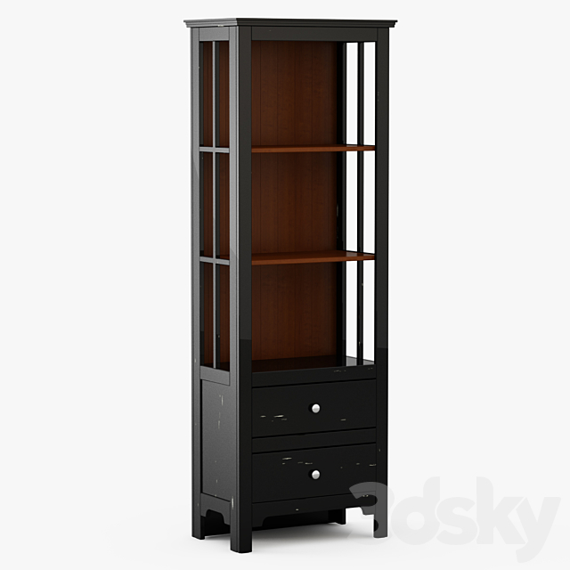 Keefe Bookcase – Black 3ds Max - thumbnail 2