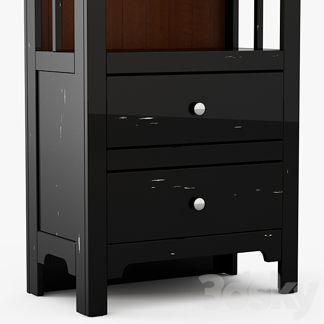 Keefe Bookcase – Black 3ds Max - thumbnail 3