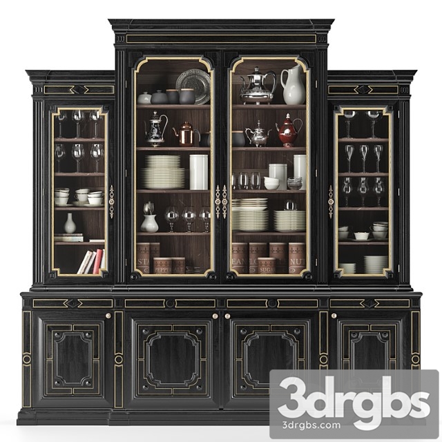 Large cabinet with dishes - thumbnail 1