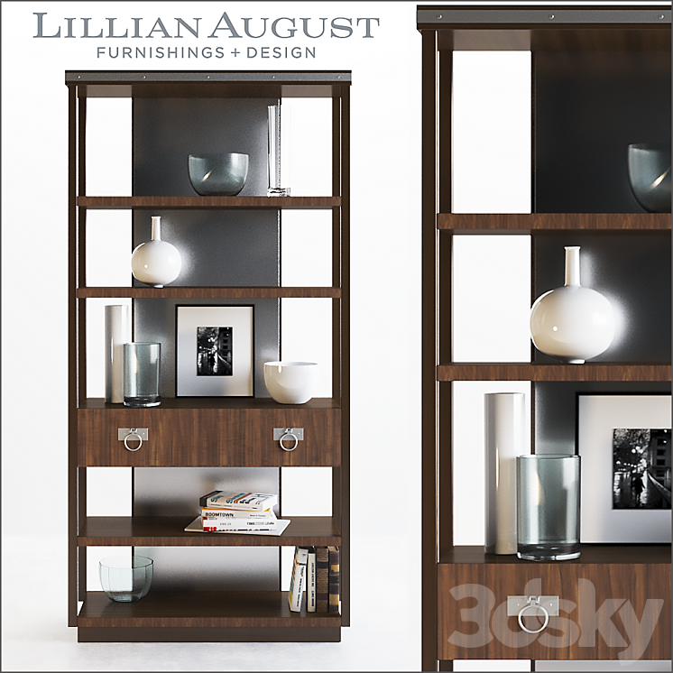 Lillian August Walker Bookcase 3DS Max - thumbnail 1