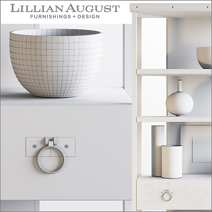 Lillian August Walker Bookcase 3DS Max - thumbnail 2