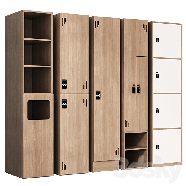 Locker room lockers 006 3ds Max - thumbnail 2