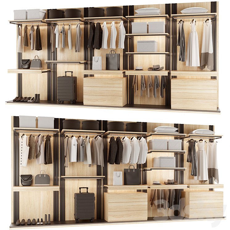 Loft wardrobe 3DS Max - thumbnail 1