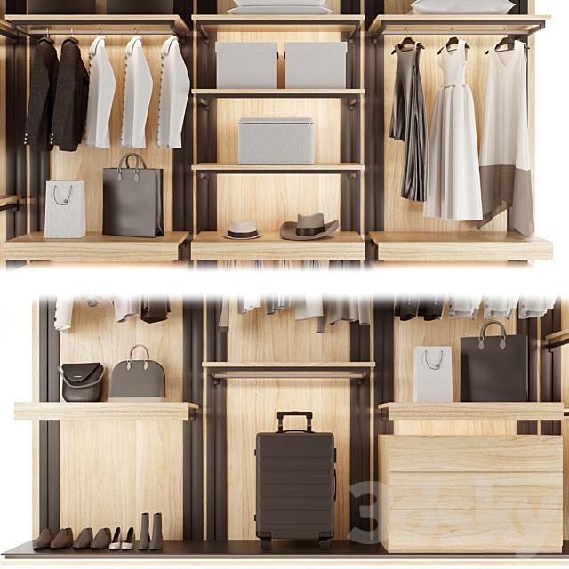 Loft wardrobe 3DS Max Model - thumbnail 3