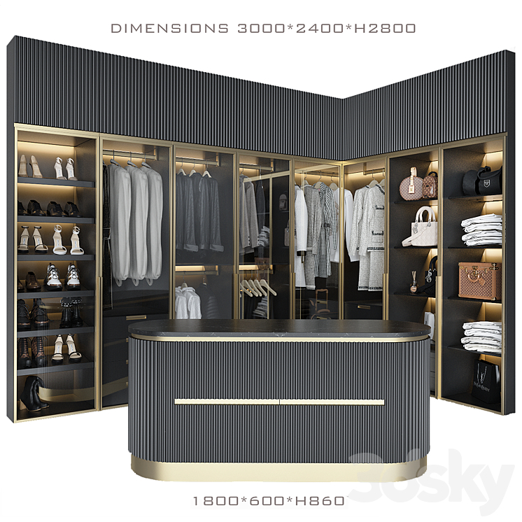 Luxury_wardrobe_3 3DS Max - thumbnail 1