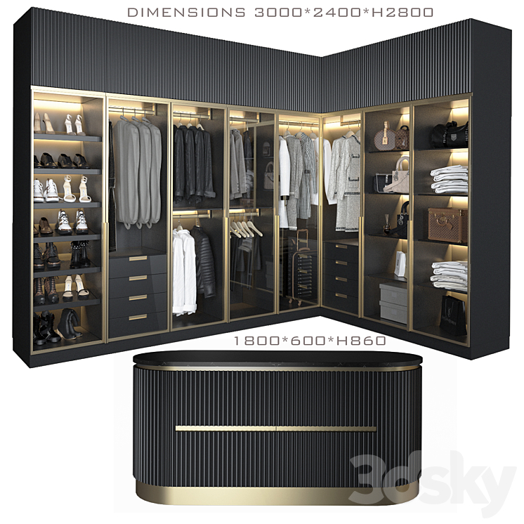 Luxury_wardrobe_3 3DS Max - thumbnail 2