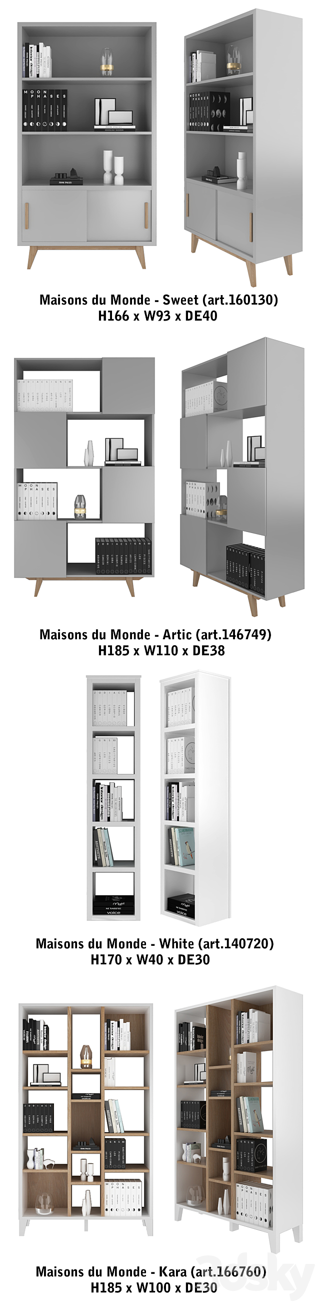 Maisons du Monde | set 8 3DS Max Model - thumbnail 2