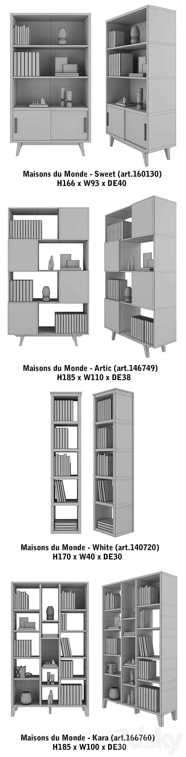 Maisons du Monde | set 8 3DS Max Model - thumbnail 3