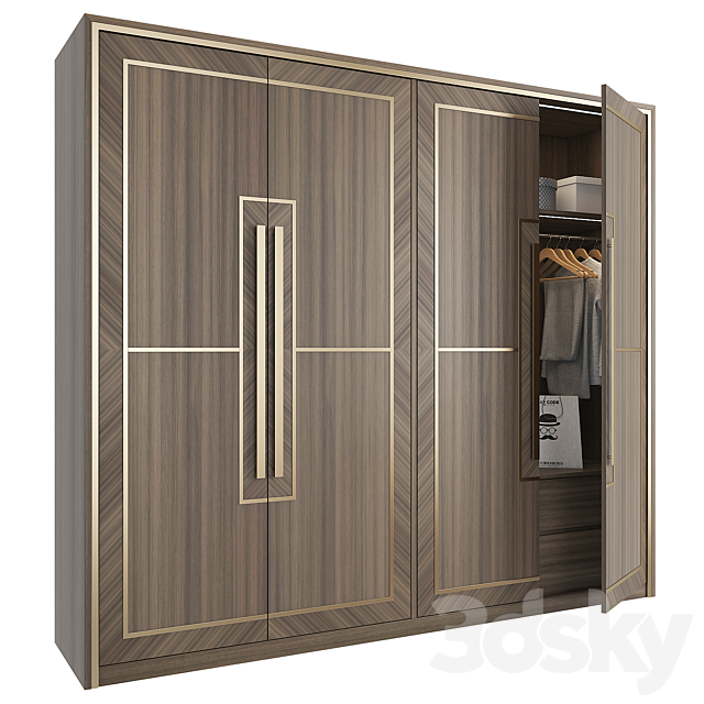 Marquetry Wardrobe 3ds Max - thumbnail 2