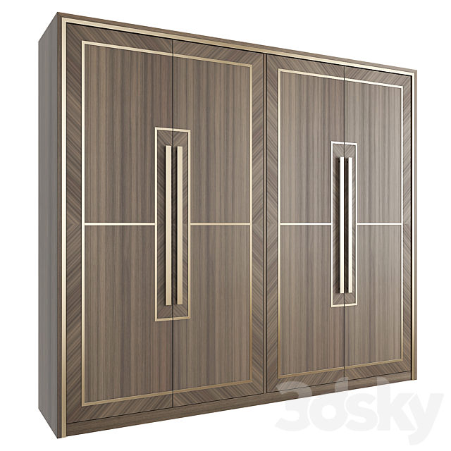 Marquetry Wardrobe 3ds Max - thumbnail 3