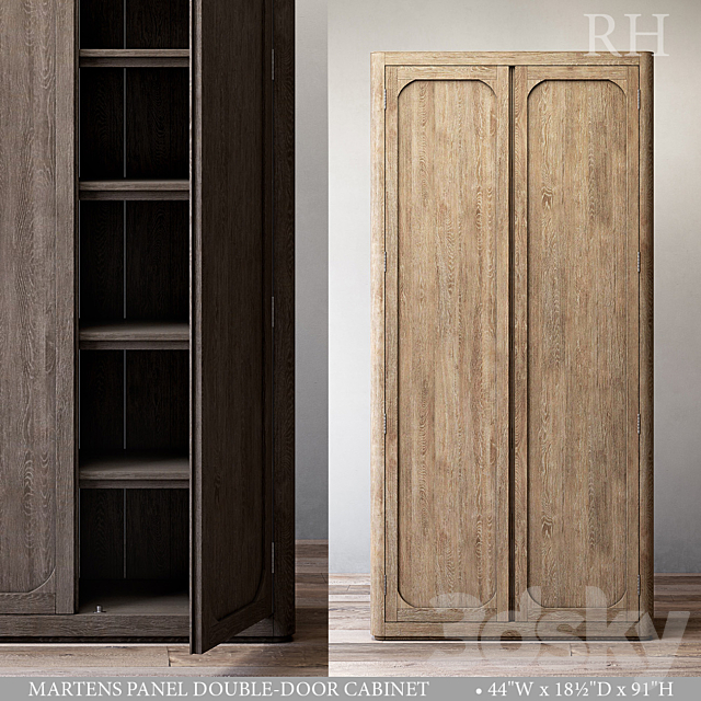 MARTENS PANEL DOUBLE-DOOR CABINET 3ds Max - thumbnail 1