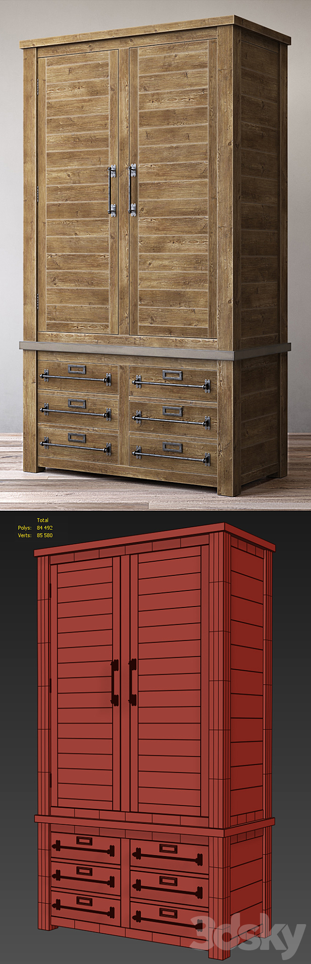 MERCANTILE ARMOIRE 3DSMax File - thumbnail 3