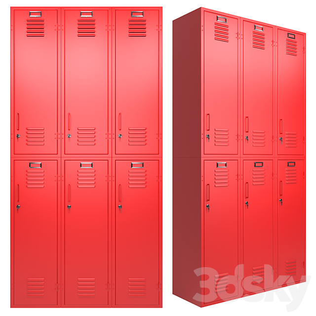 Metal Cabinet Locker 3DSMax File - thumbnail 1