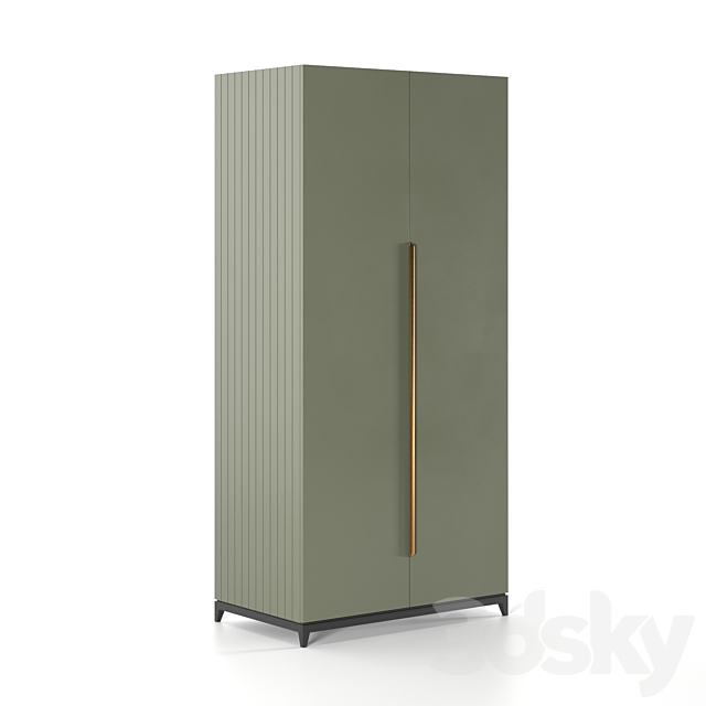 Metropolitan wardrobe 100 cm with bar and shelf 3ds Max - thumbnail 1