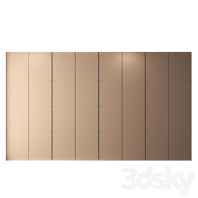 Modern Aluminum Glass Door Wardrobe 3DS Max Model - thumbnail 5