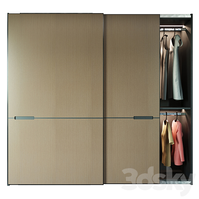 Modern laconic wardrobe 3ds Max - thumbnail 1