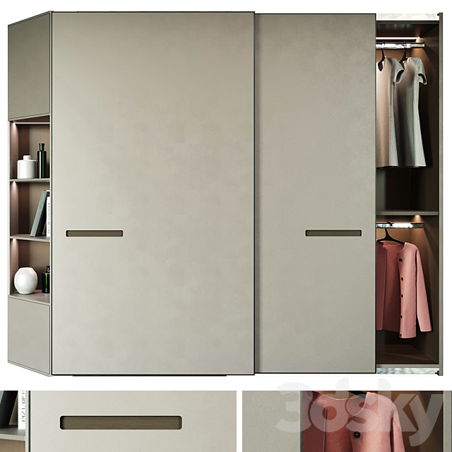 Modern laconic wardrobe 4 3DSMax File - thumbnail 1