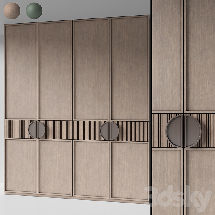 Modern wardrobe 14 3DS Max Model - thumbnail 1