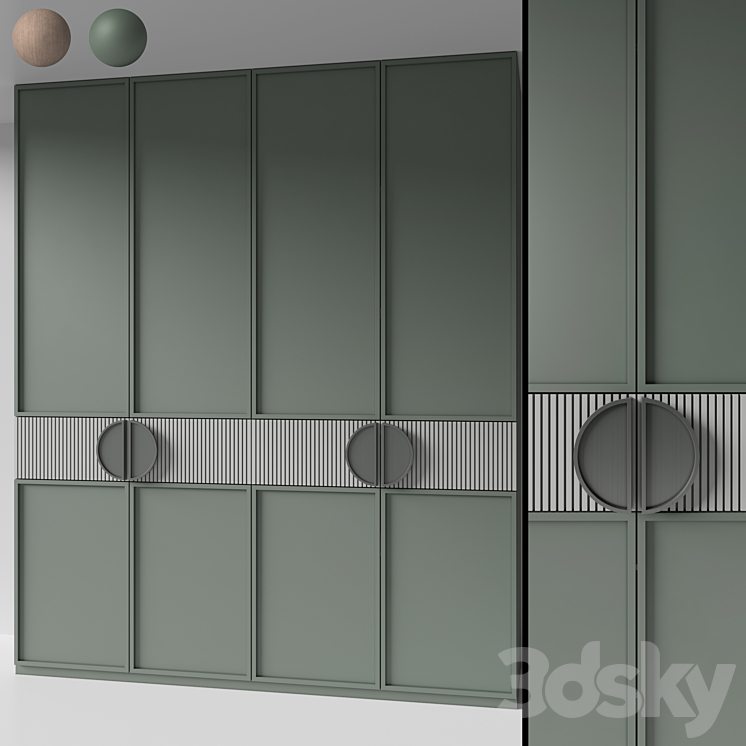 Modern wardrobe 14 3DS Max Model - thumbnail 2