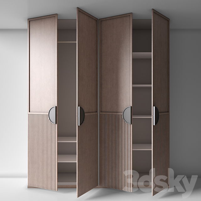 Modern wardrobe 18 3ds Max - thumbnail 3