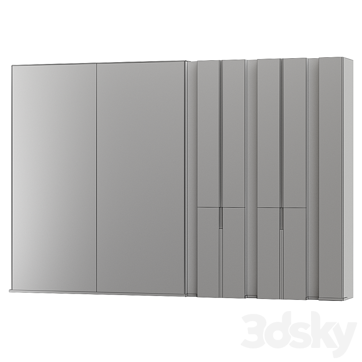 Modern wardrobe design 3DS Max - thumbnail 2