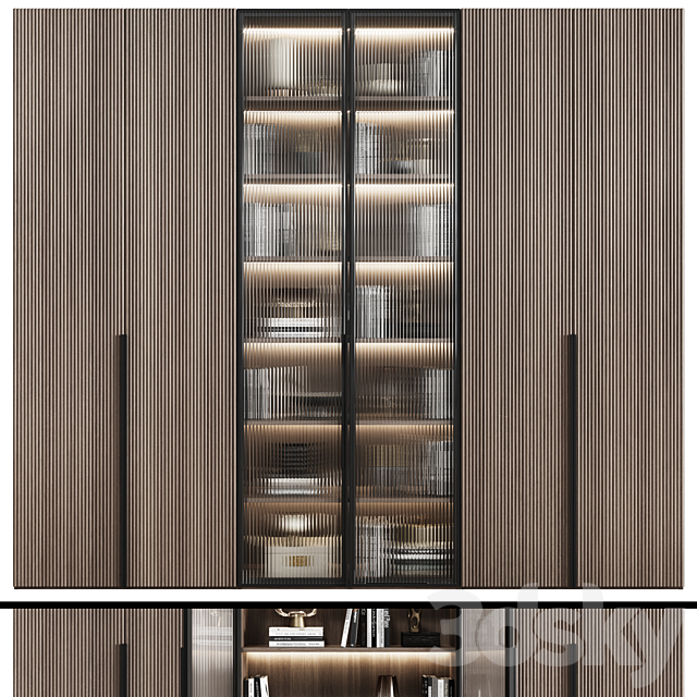 Modular cabinets in modern style 81 3DS Max Model - thumbnail 2