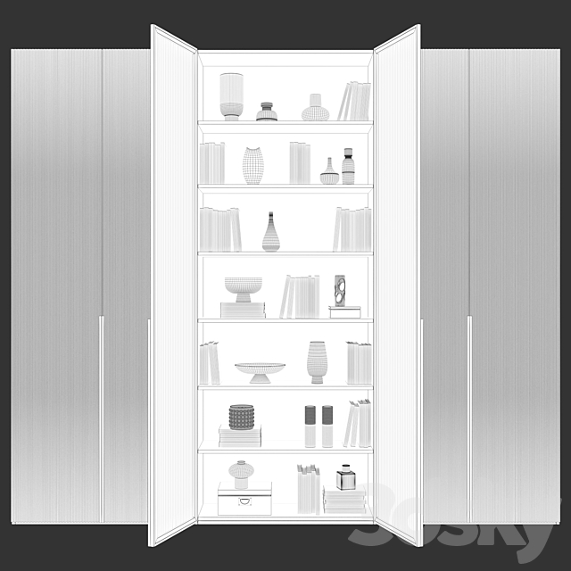 Modular cabinets in modern style 81 3DS Max Model - thumbnail 4