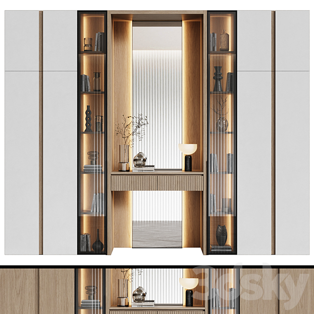 Modular wardrobe in a modern minimalist style 98 3ds Max - thumbnail 2