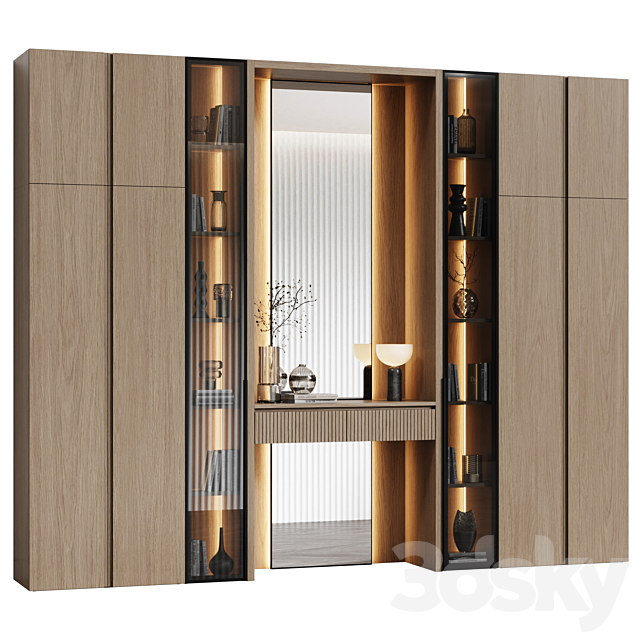 Modular wardrobe in a modern minimalist style 98 3ds Max - thumbnail 3