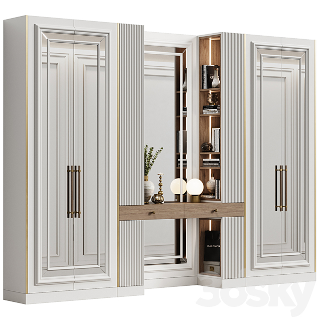 Modular wardrobe in neoclassical style 06 3ds Max - thumbnail 2