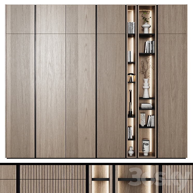 Modular wardrobes in modern style 62 3DS Max Model - thumbnail 1