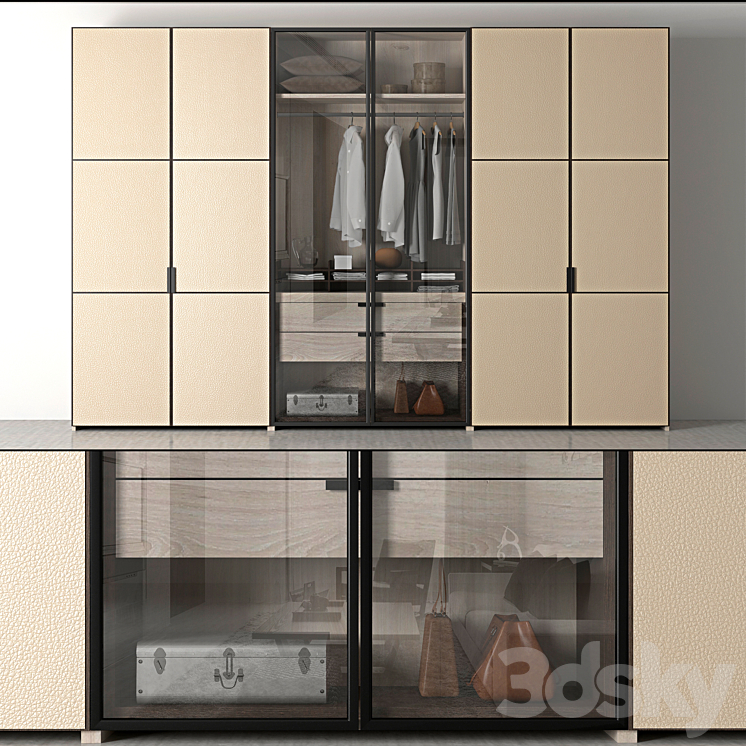 Molteni & C Poliform wardrobe 3DS Max - thumbnail 1