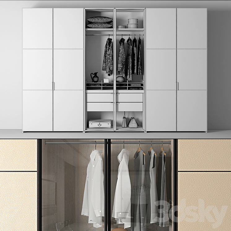 Molteni & C Poliform wardrobe 3DS Max - thumbnail 2